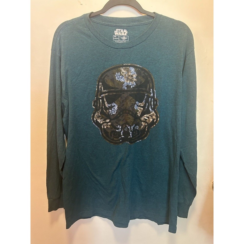 Star Wars Mad Engine Men's Long Sleeve Floral Storm Trooper T-Shirt Size Large